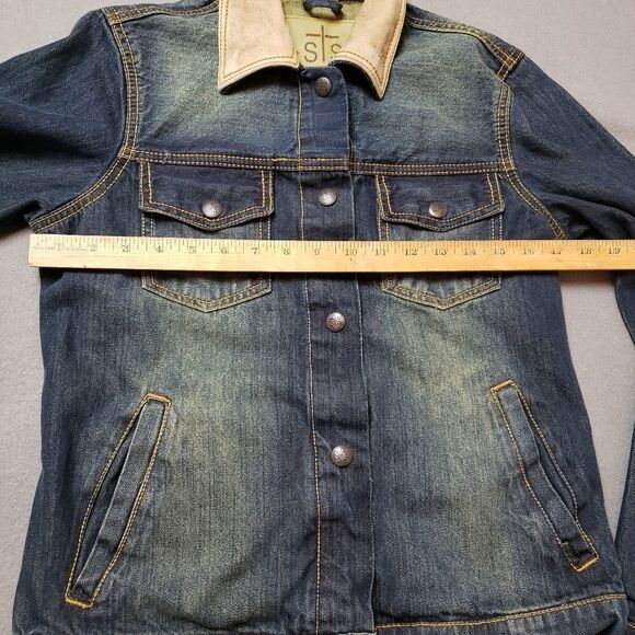 sTs Ranchwear Women's Caffrey denim jean Jacket with suede collar - Picture 10 of 12